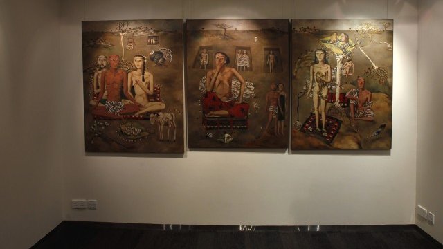 <p>
	Триптихът&nbsp; &quot;Вечна любов&quot;, който бе продаден за 10,2 млн. долара. <em>Снимка: Ройтерс</em></p>
