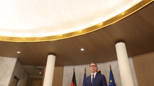 Президентът на Сърбия Александър Вучич. Снимка: EPA/ANDREJ CUKIC