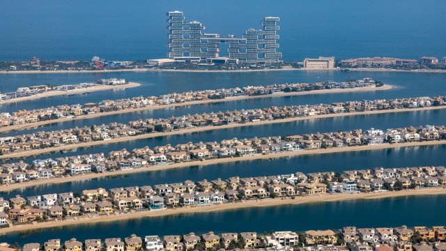 Atlantis The Royal гледа към Палм Джумейра. Снимка: Christopher Pike/Bloomberg