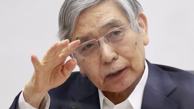 Управителят на ЯЦБ Харухико Курода. Снимка: Jun Hirata/Kyodo News/Bloomberg