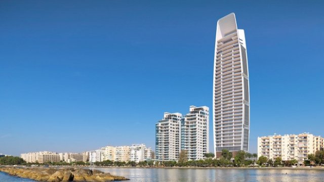 <p>
	Проектът ONE - най-високата жилищна сграда на крайбрежието на Кипър и на цялото средиземноморско крайбрежие. <em>Снимка:&nbsp;Pafilia</em></p>
