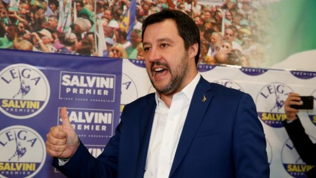 <p>
	Матео Салвини. <em>Снимка: Архив Ройтерс</em></p>
