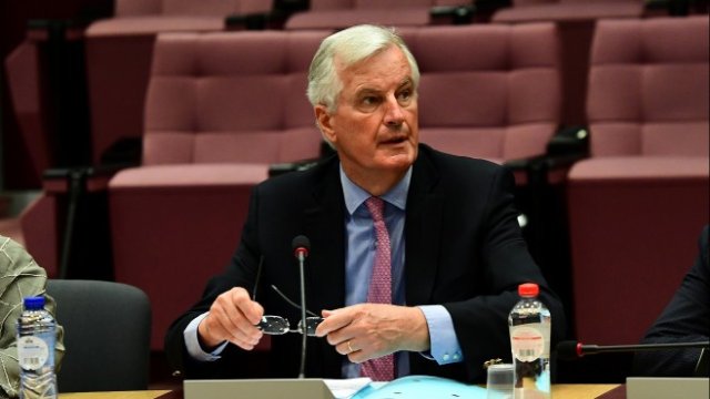 <p>
	Мишел Барние, главният преговарящ на Европейския съюз за излизане на Великобритания от структурите на ЕС. <em>Снимка: Ройтерс</em></p>
