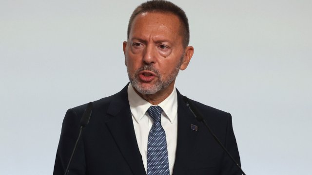 Председателят на Гръцката централна банка Янис Стурнарас. Снимка: Bloomberg LP