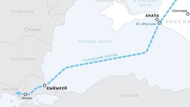 <p>
	Трасето на &quot;Турски поток&quot;. <em>Източник: &quot;Газпром&quot;</em></p>
