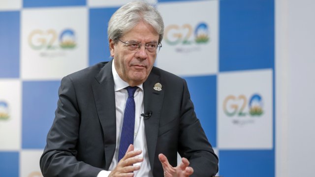 Еврокомисарят по икономическите въпроси Паоло Джентилони. Снимка: Bloomberg L.P.