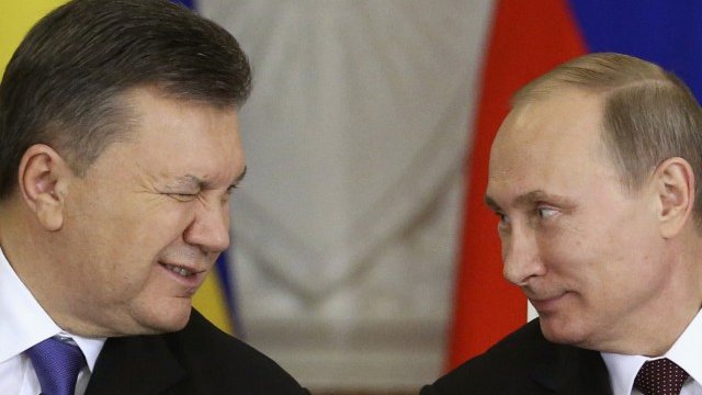 <p>
	Украйнският президент бе на официално посещение в Москва по-рано тази седмица. <em>Снимка: Ройтерс</em></p>
