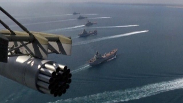 <p>
	Руските ВМС по време на учението&nbsp;Caucasus-2016 през септември. <em>Снимка: Ройтерс</em></p>
