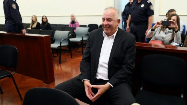 <p>
	Иво Санадер по време на днешното обявяване на съдебното решение <em>Снимка: Ройтерс</em></p>
