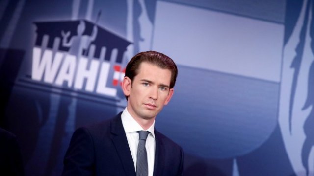 <p>
	Австрийският канцлер Себастиан Курц. <em>Снимка: Ройтерс</em></p>
