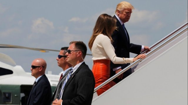 <p>
	Доналд Тръмп потегли на първата си обиколка в чужбина. <em>Снимка: Ройтерс</em></p>
