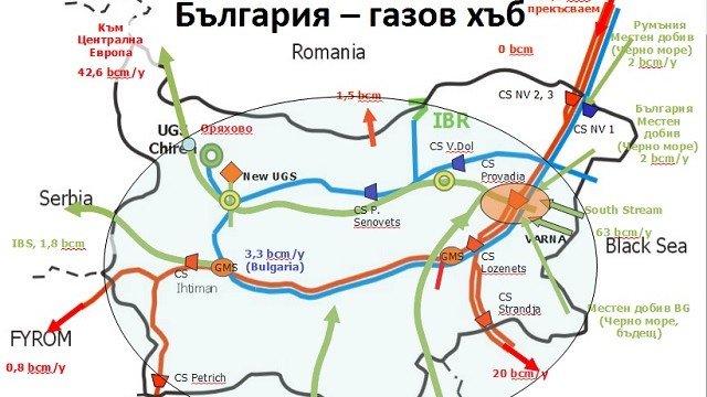 <p>
	Схема на газовия хъб &quot;Балкан&quot;. <em>Снимка: Министерски съвет</em></p>
