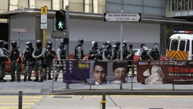 <p>
	Хонконг се готви за нови протести. <em>Снимка: Roy Liu/Bloomberg</em></p>
