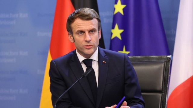 <p>
	Френският президент Макрон. <em>Снимка: Dursun Aydemir/Anadolu Agency/Bloomberg</em></p>
