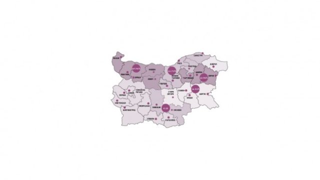 <p>
	Разпределение на закупените земи по райони на планиране към 30.09.2019 г.</p>
