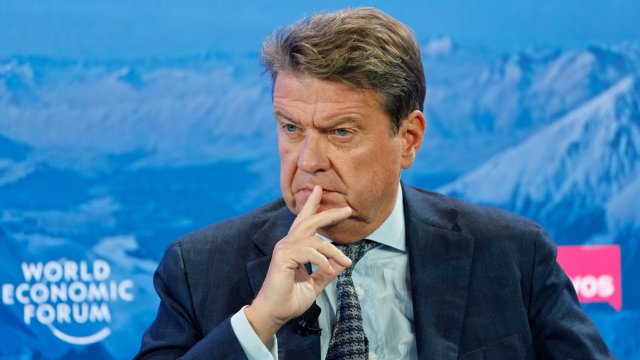 Колм Келер в Давос на 18 януари. Снимка: Bloomberg LP