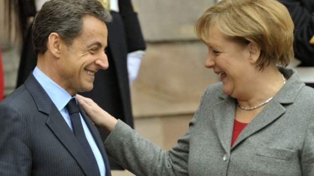 <p>
	Германският канцлер Ангела Меркел и френският президент Никола Саркози.<em> Снимка: Ройтерс</em></p>

