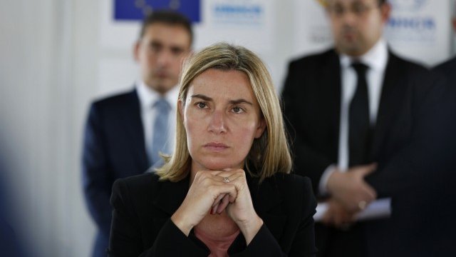 <p style="text-align: justify;">
	Федерика Могерини. <em>Снимка: Ройтерс</em></p>
