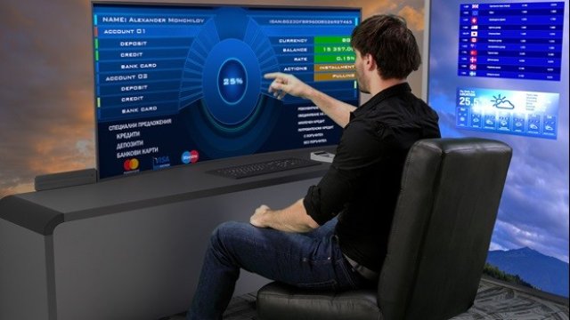 <p>
	Самообслужване в дигитална стая в банка. <em>Източник:&nbsp;Калин Кузманов</em></p>
