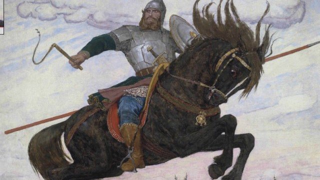 <p>
	Платното &quot;Богатири&quot; от Виктор Васнецов.<em> Снимка:&nbsp;Christiе&#39;s&nbsp;</em></p>
