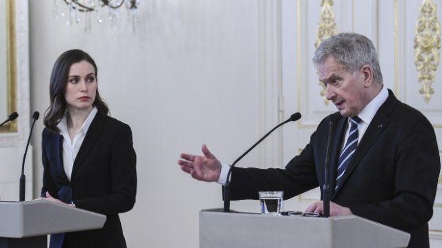 <p>
	Финландските премиер (вляво) и президент. Снимка: ЕРА</p>
