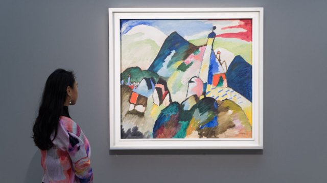 Продадената картина на Кандински. Снимка: Wiktor Szymanowicz/Anadolu Agency via Getty Images