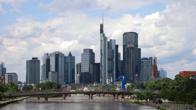 Изглед към бизнес частта на Франфурт. Снимка: Alex Kraus/Bloomberg