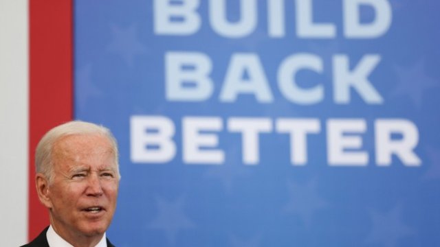 <p>
	Президентът на САЩ Джо Байдън говори в Electric City Trolley Museum в Скрантън, Пенсилвания. &nbsp;<em>Снимка: Hannah Beier/Bloomberg</em></p>
