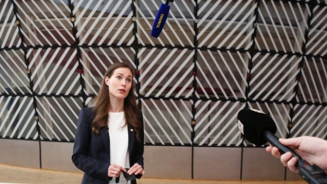 <p>
	Финландският министър-председател Сана Марин. <em>Снимка: Valeria Mongelli/Bloomberg</em></p>
