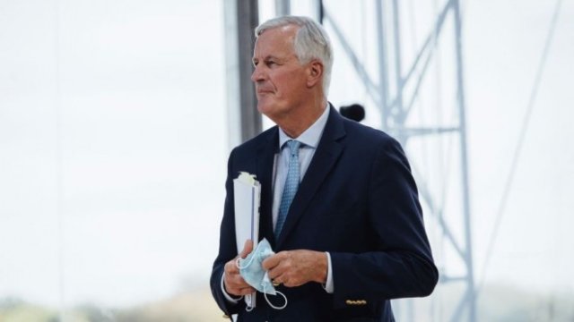 <p>
	Главният преговарящ за ЕС Мишел Барние. <em>Снимка: Cyril Marcilhacy/Bloomberg</em></p>
