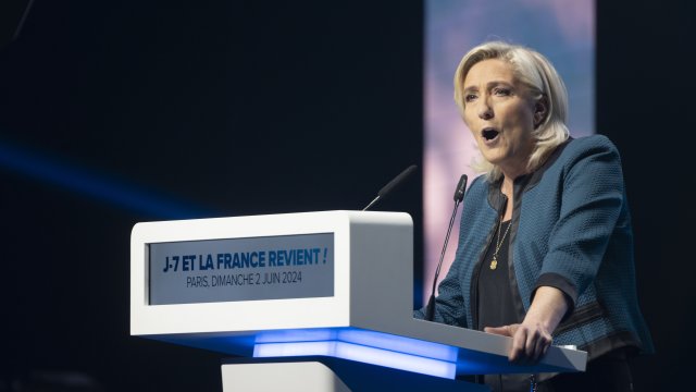 Лидерът на "Национален сбор" Марин льо Пен. Снимка: Bloomberg L.P.