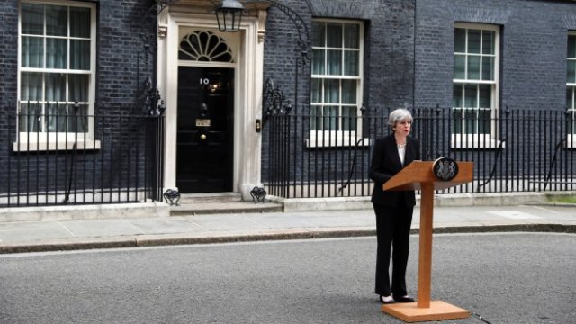 <p>
	Изявлението на британския премиер. <em>Снимка: Ройтерс</em></p>
