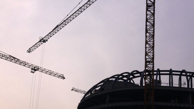 <p>
	Строеж в Пекин. Снимка: Ройтерс</p>
