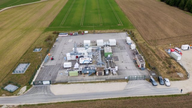 Съоръжение за съхранение на водород в Бавария. Снимка: Peter Kneffel/dpa/Getty Images