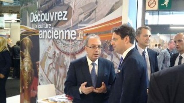 <p>
	Бранимир Ботев на откриването на Международното туристическо изложение Top Resa 2014 в Париж. <em>Снимка: МИЕ</em></p>
