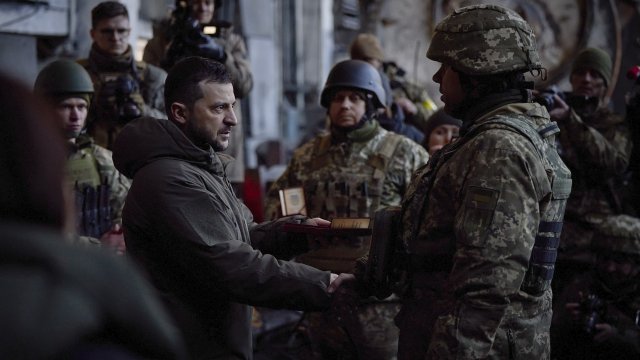 Зеленски в Бахмут. Снимка: PA/UKRAINIAN PRESIDENTIAL PRESS SERVICE 