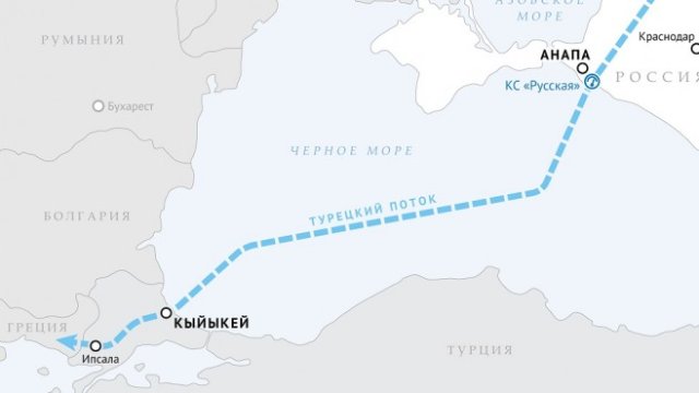 <p>
	Схемата на &quot;Турски поток&quot;. <em>Източник: &quot;Газпром&quot;</em></p>
