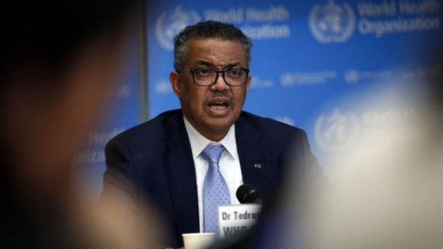 <p>
	Генералният директор на СЗО Тедрос&nbsp;Аданом Гебрейесус. <em>Снимка: Stefan Wermuth/Bloomberg</em></p>
