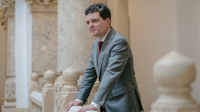 Кметът на Букурещ Никусор Дан. Снимка: Andrei Pungovschi/Bloomberg