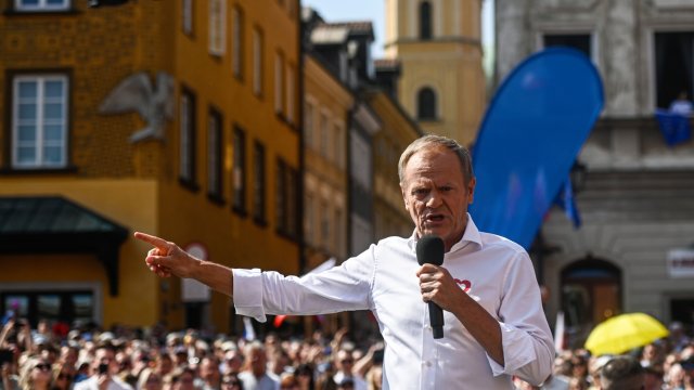 Лидерът на опозицията Доналд Туск. Снимка: Bloomberg