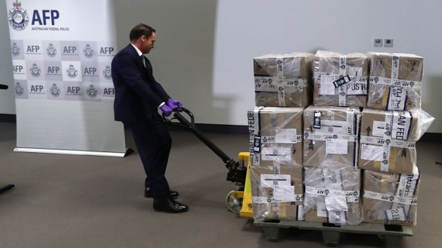 Конфискуван кокаин от австралийските власти. Снимка: Robert Cianflone/Getty Images