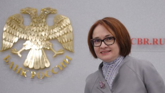 <p>
	Ръководителят на Руската централна банка Елвира Набиулина. <em>Снимка: Ройтерс</em></p>
<p>
	&nbsp;</p>
