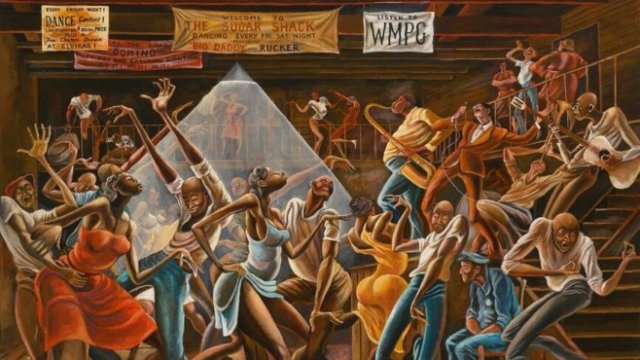 <p>
	Картината на Ърни Барнс The Sugar Shack от 1976 г.&nbsp;<em>Снимка: Christie&#39;s Images Ltd. 2022</em></p>
