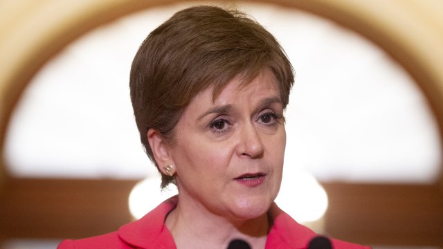 Шотландският първи премиер Никола Стърджън. Снимка: EPA/БГНЕС