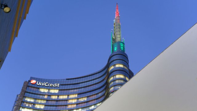 Сградата на UniCredit в Милано. Снимка: Eddy Buttarelli/REDA&amp;CO/Universal Images Group via Getty Images