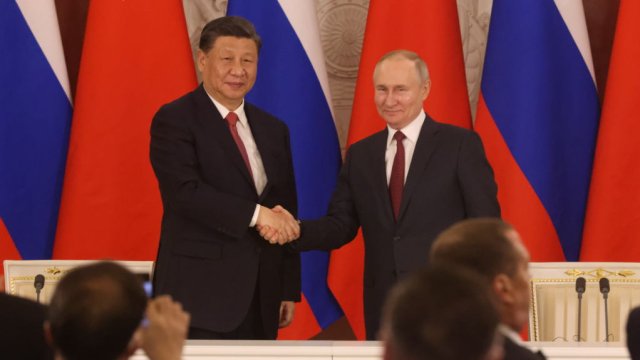Китайският президент Си Дзинпин и руският му колега Владимир Путин. Снимка: Contributor/Getty Images