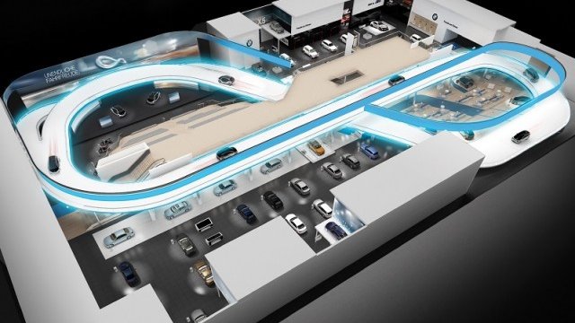 <p>
	Щандът на BMW във Франкфурт. <em>Снимка: BMW</em></p>
