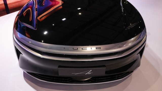 Електрическият модел на Lucid Air, изложен в Барселона. Източник: Bloomberg L.P.