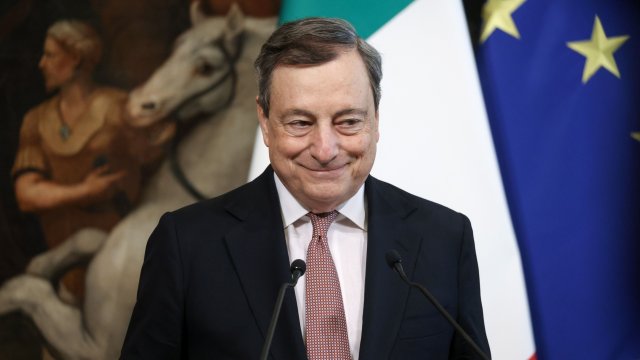 Премиерът на Италия в оставка Марио Драги. Снимка: Bloomberg L.P.