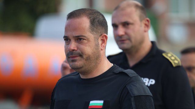 Вътрешният министър Калин Стоянов (на преден план). Снимка: Надежда Пеева, БГНЕС